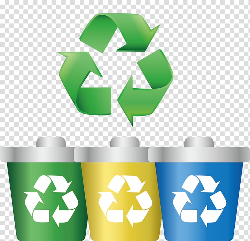 Paper Recycling symbol Label , painted green recycle trash can icon transparent background PNG clipart