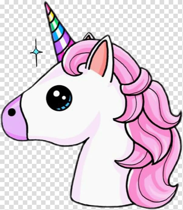 pink and white unicorn illustration, Unicorn Drawing Kavaii Cuteness , unicorn head transparent background PNG clipart