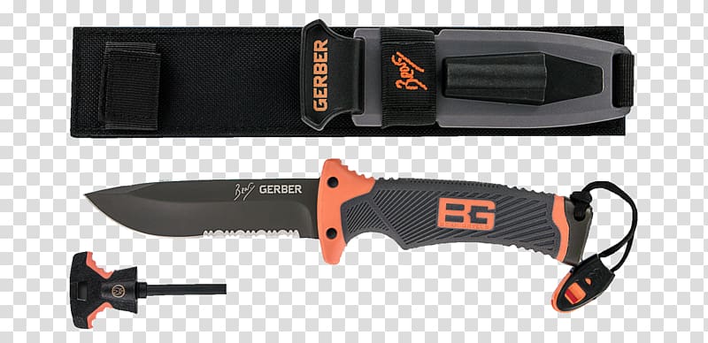 Survival knife Gerber 31-001901 Bear Grylls Ultimate Pro Gerber Gear Serrated blade, knives transparent background PNG clipart