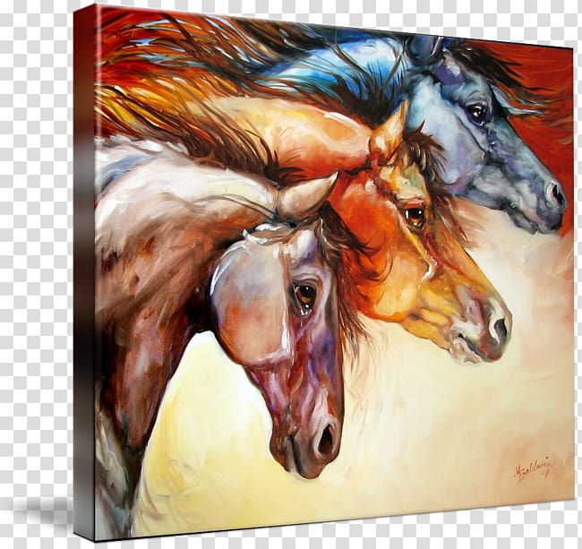 Watercolor painting Canvas Horse Oil painting, painting transparent background PNG clipart