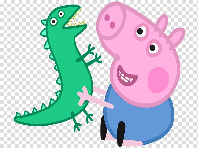 Mummy Pig Daddy Pig George\'s New Dinosaur, pig transparent background PNG clipart