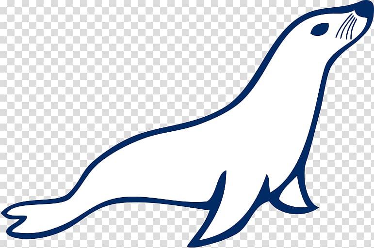 white sea lion illiustration, MariaDB Logo transparent background PNG clipart