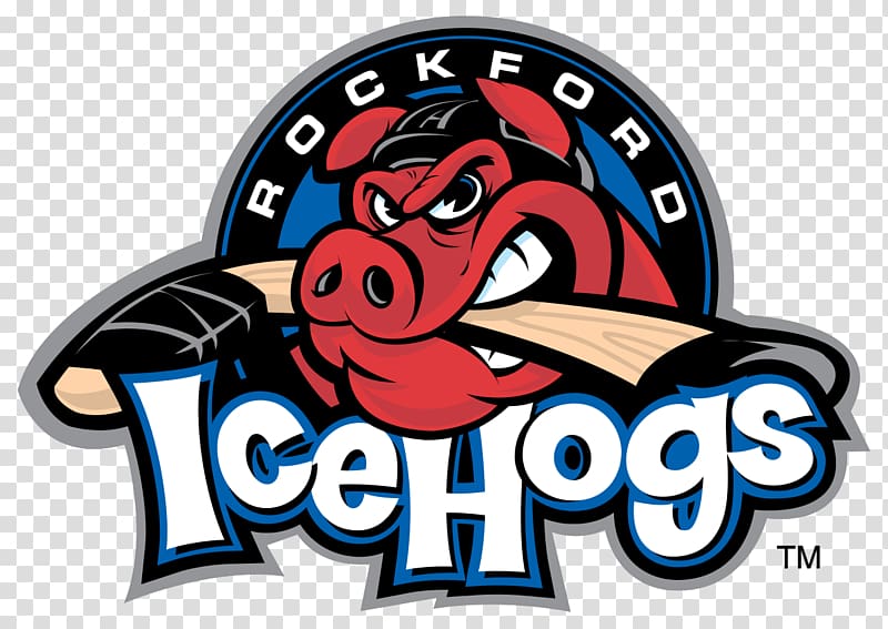 Ice Hogs Rockford logo illustration, Rockford IceHogs Logo transparent background PNG clipart