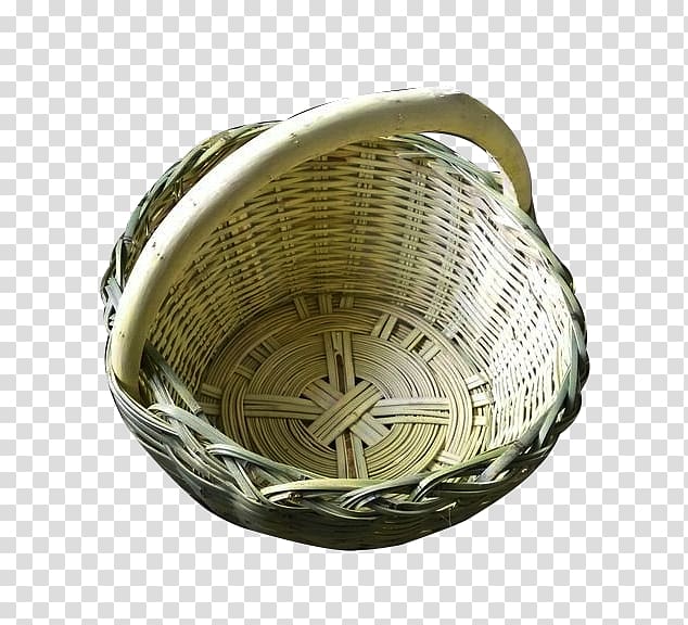 Basket, A bamboo basket material transparent background PNG clipart