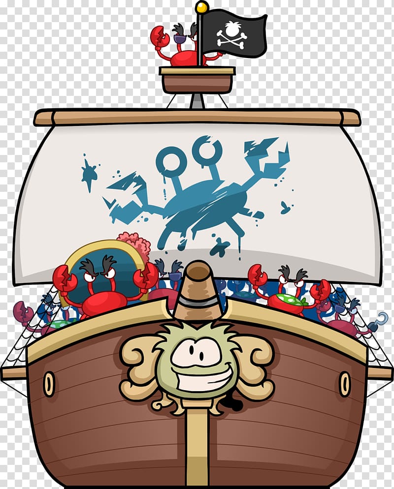 Club Penguin Island Piracy Prehistorik Video game, navio transparent background PNG clipart