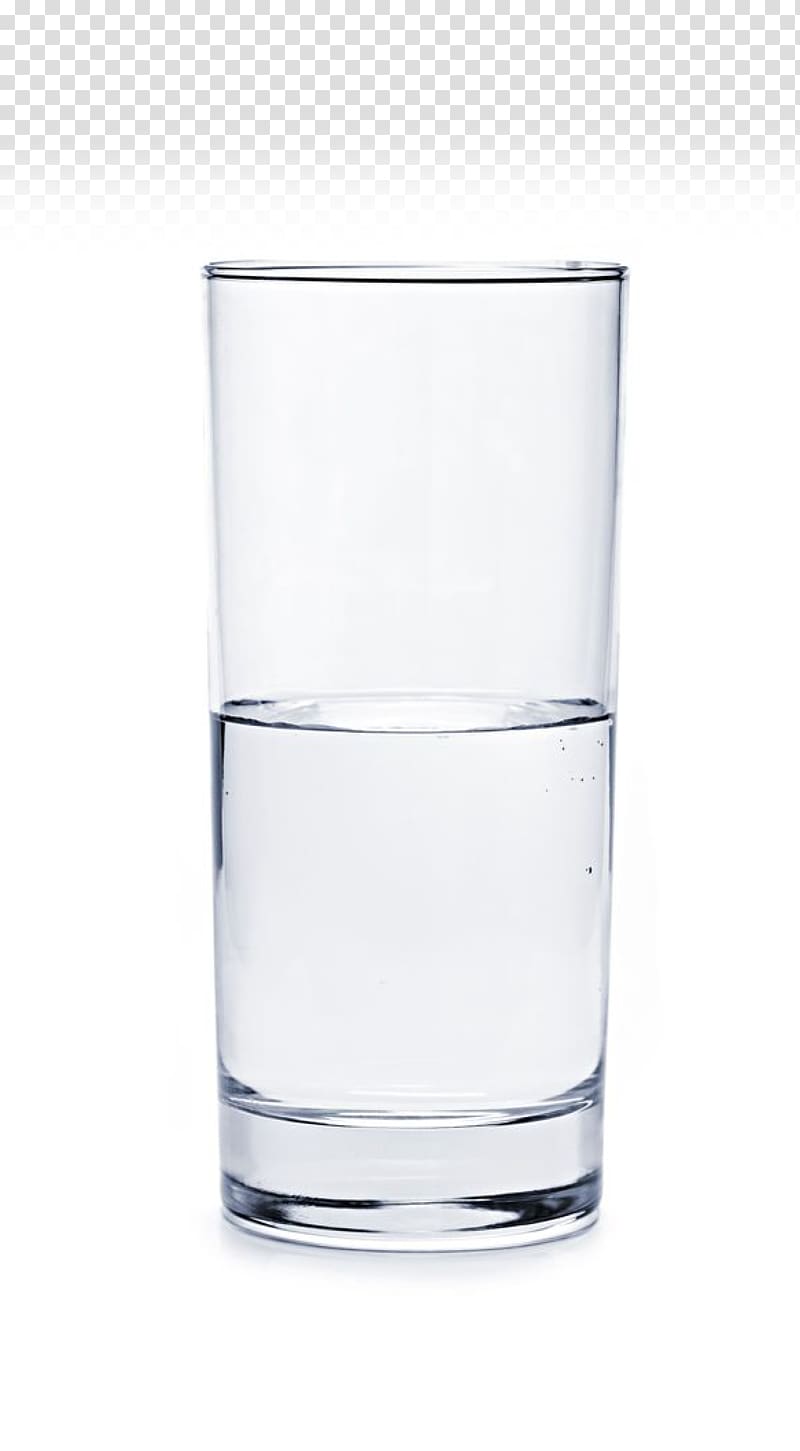 Is the glass half empty or half full? Cup Water Optimism, water glass transparent background PNG clipart