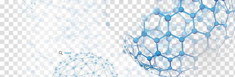 blue atoms illustration, Molecule Chemistry Illustration, Science and technology background pentagonal hollow ball transparent background PNG clipart
