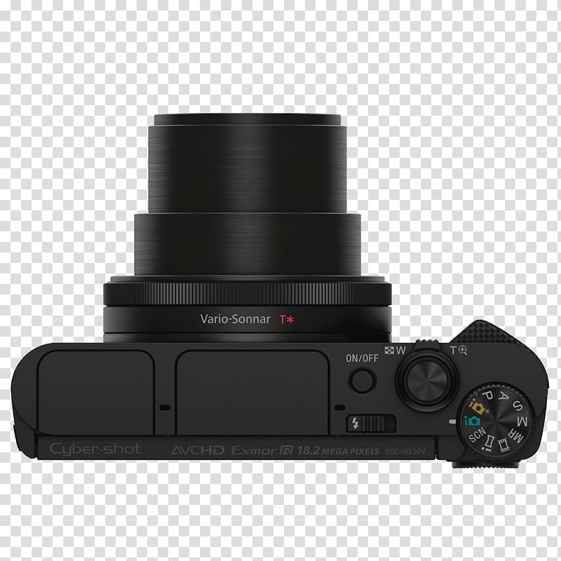 Sony Cyber-shot DSC-HX90 Sony Cyber-shot DSC-RX100 Point-and-shoot camera 索尼 Sony Corporation, top shot transparent background PNG clipart