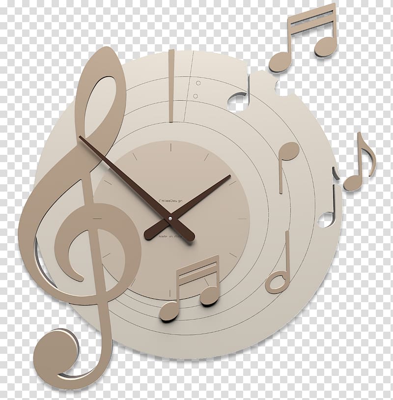 Bellini Mimosa Clock Musical note, clock transparent background PNG clipart