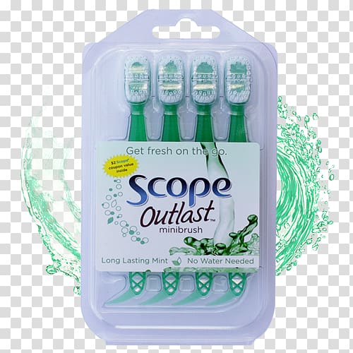 Mouthwash Scope Outlast Minibrush Crest Scope Outlast Toothbrush, backpacking transparent background PNG clipart