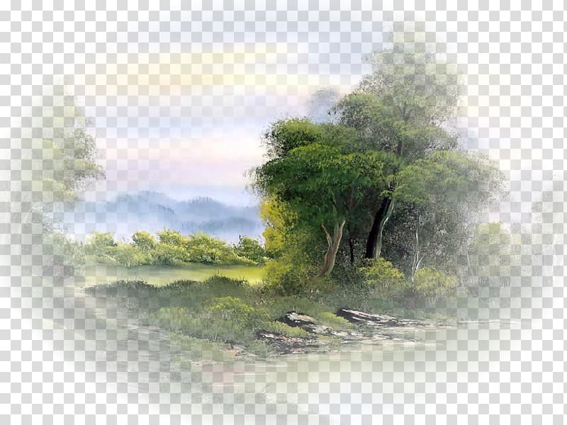 More of the Joy of Painting Oil painting Painter Landscape painting, painting transparent background PNG clipart