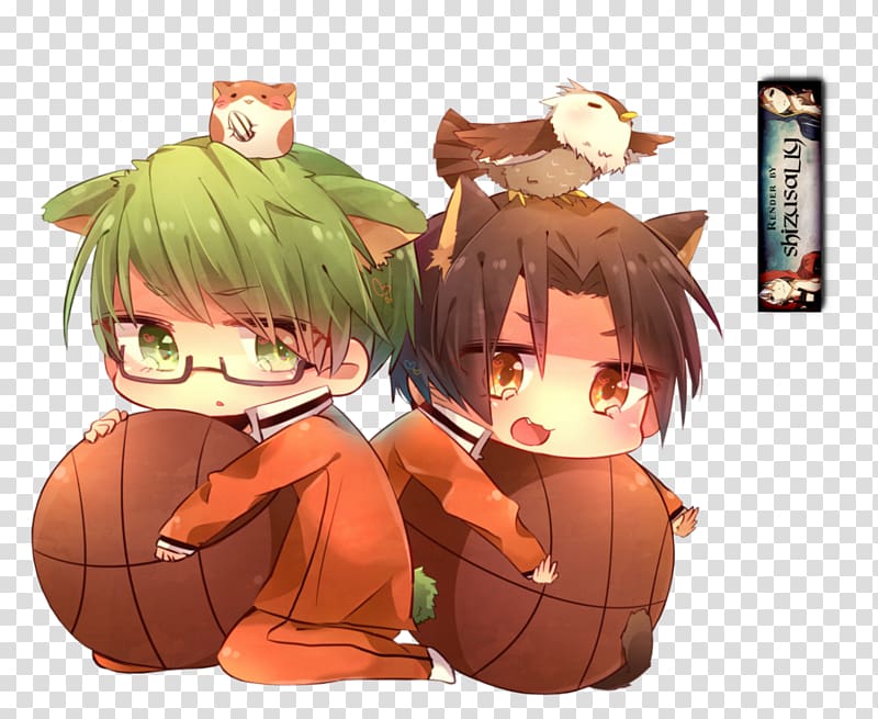 Shintaro Midorima Tetsuya Kuroko Kuroko's Basketball Chibi Yaoi, Chibi transparent background PNG clipart