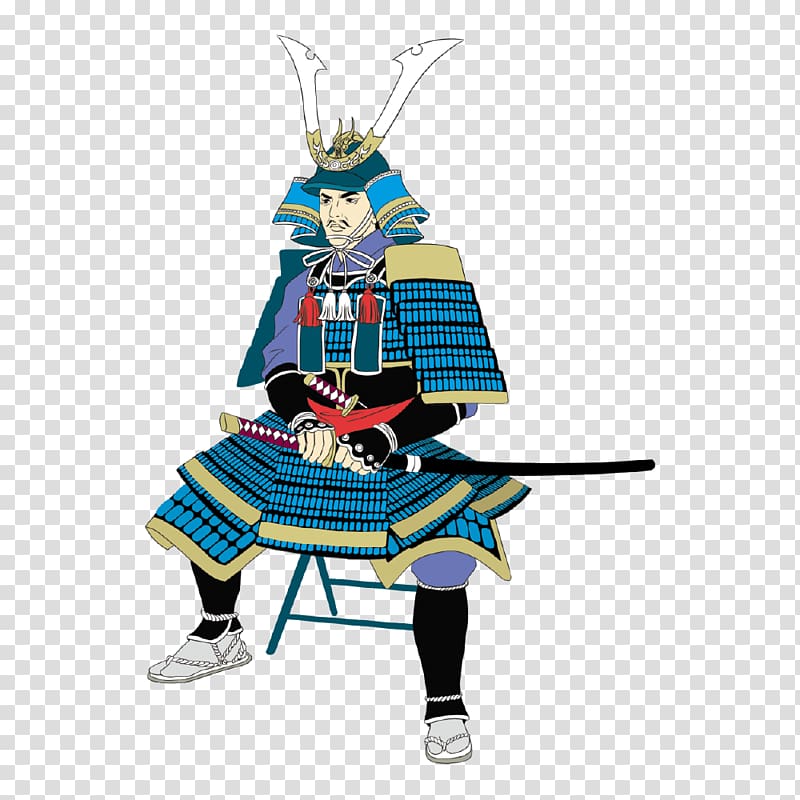 Japan Samurai Illustration, Samurai transparent background PNG clipart