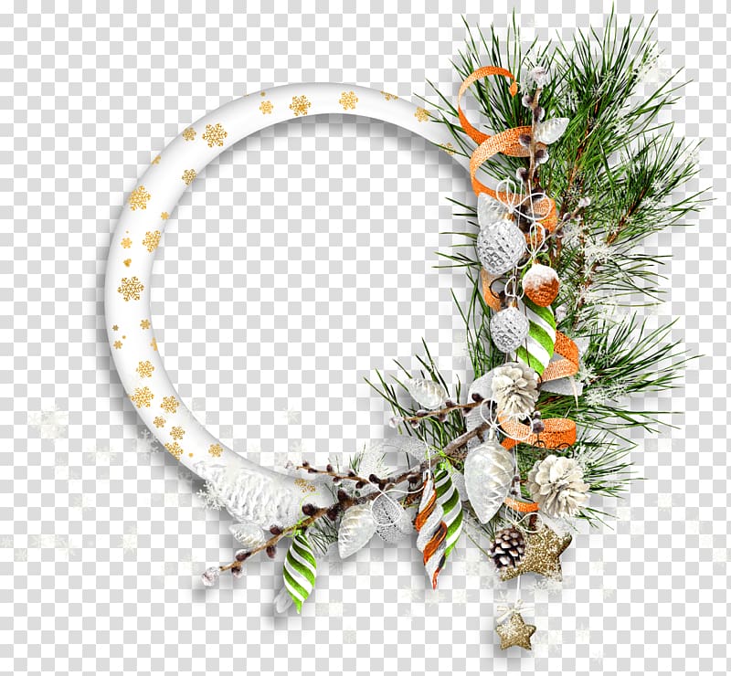 Frames Christmas ornament Garland, teal frame transparent background PNG clipart