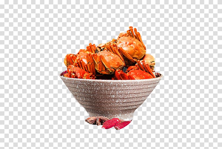 Chilli crab Seafood Bibimbap, Delicious spicy flavored crabs transparent background PNG clipart