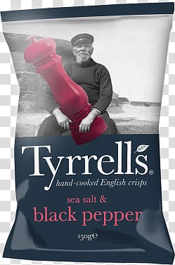 Tyrrells black pepper pack, Tyrrells Sea Salt and Black Pepper transparent background PNG clipart