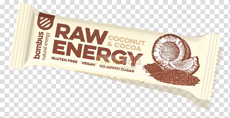Energy Bar Coconut Candy bar Cocoa solids, fresh coconut transparent background PNG clipart
