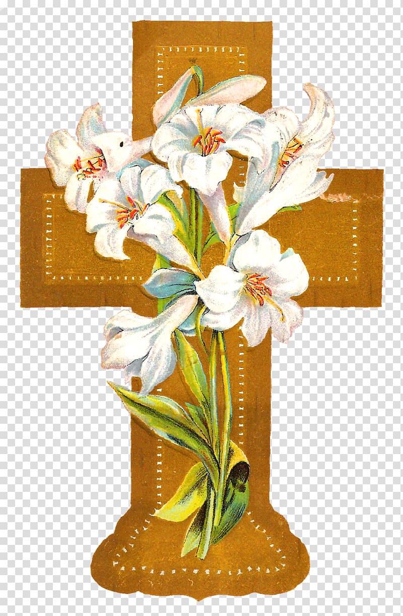 Easter lily Flower Cross , Cross Flowers transparent background PNG clipart