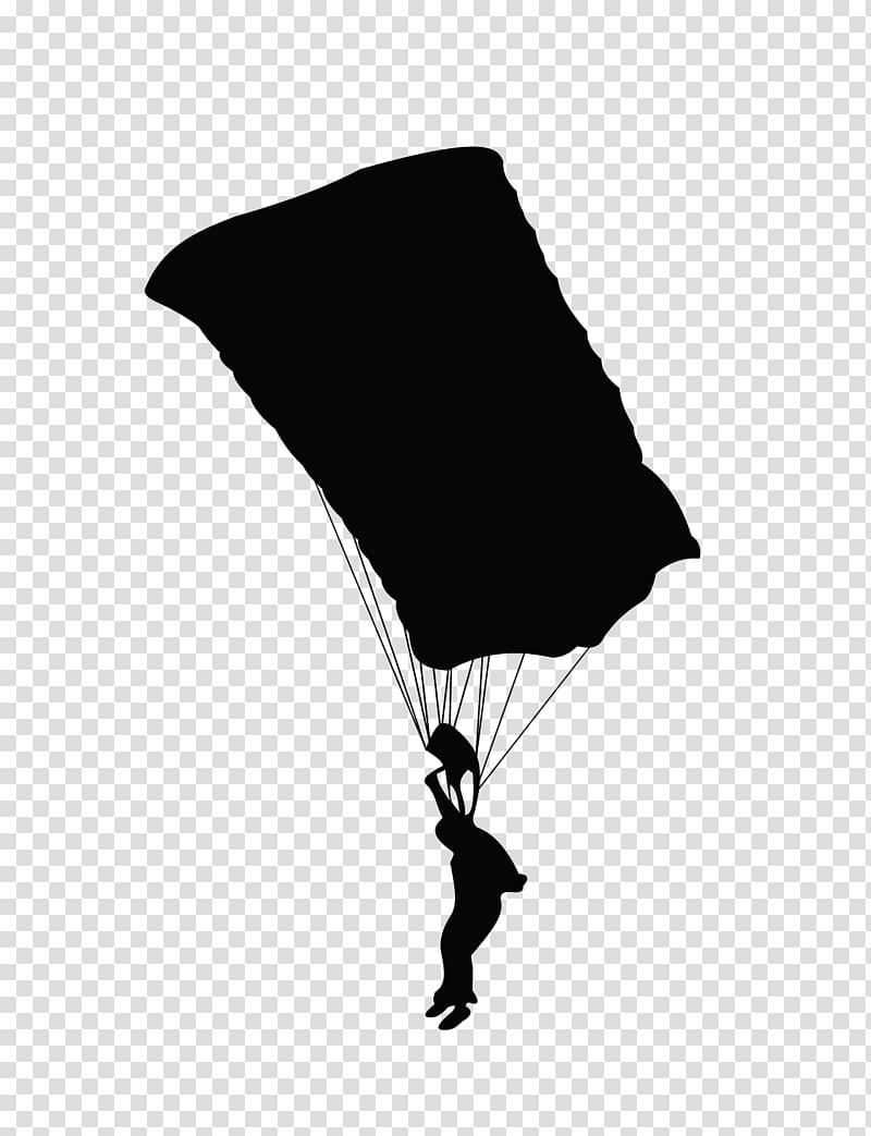 Parachute Parachuting Silhouette, parachute transparent background PNG clipart