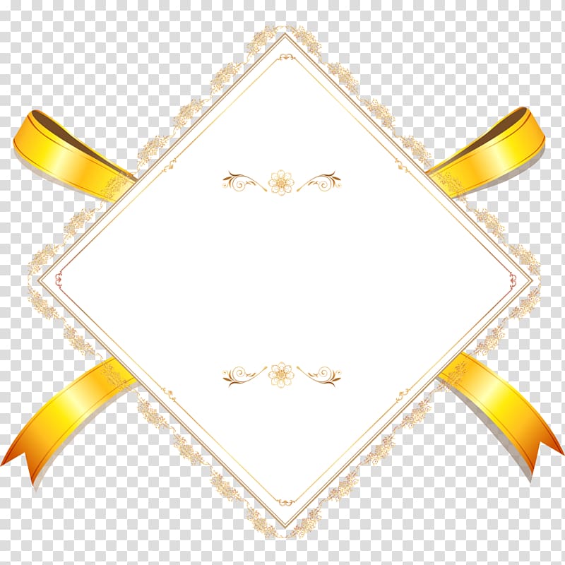 square white and yellow ribbon illustration, Ribbon Title bar Icon, Gold title bar transparent background PNG clipart