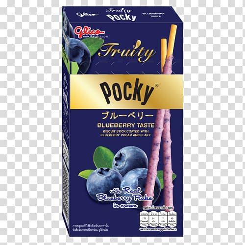 2 Packs Glico Pocky Fruity Flavor Blueberry Biscuit Sticks 35 G / 1.23 oz Japanese Cuisine Ezaki Glico Co., Ltd., blueberry fruit transparent background PNG clipart