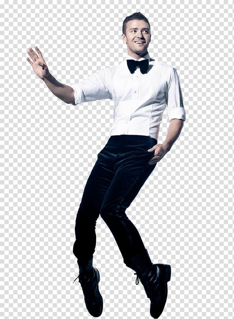man wearing white button-up shirt raising his right hand, Still Dancing Justin Timberlake transparent background PNG clipart