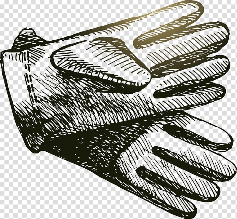 Black and white Glove Euclidean Hand, Black and white gloves transparent background PNG clipart