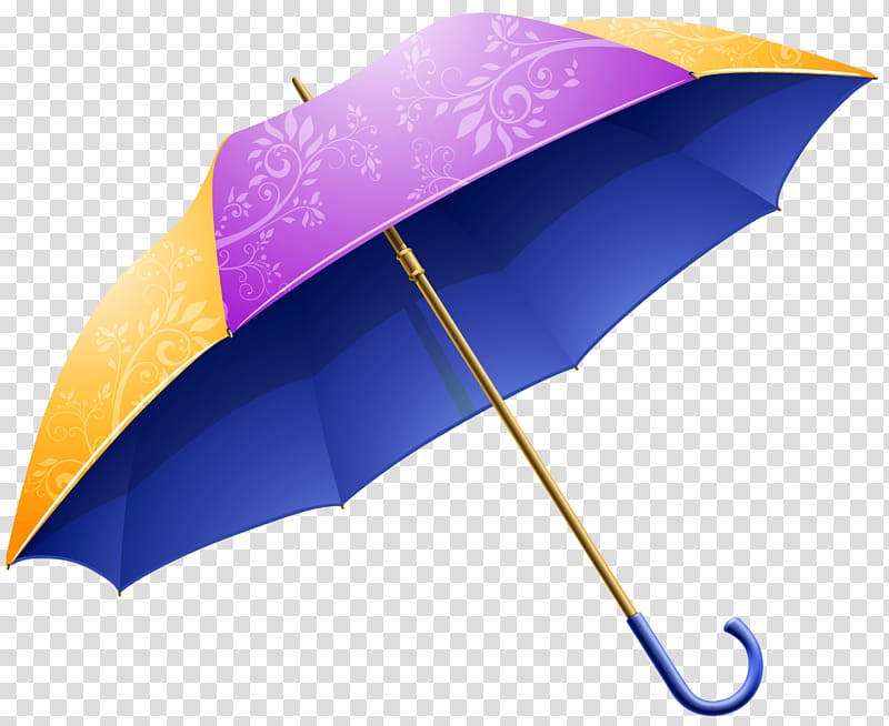 gold and purple floral umbrella illustration, Umbrella Purple Yellow transparent background PNG clipart