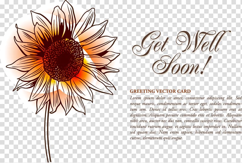 Watercolor painting Graphic design Euclidean , illustration Sunflower transparent background PNG clipart