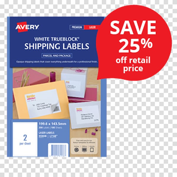 Adhesive label Avery Dennison Printing Mail, others transparent background PNG clipart