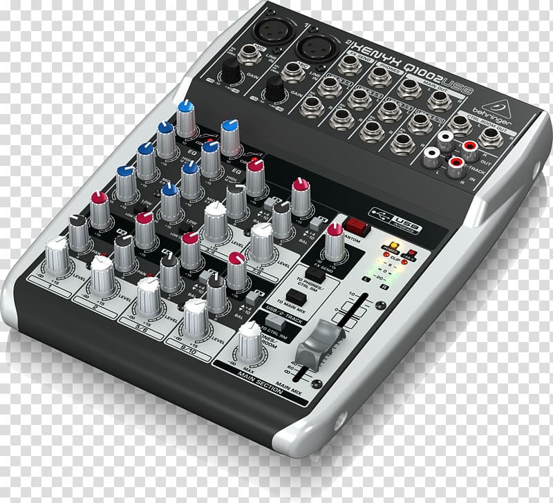 Microphone preamplifier Audio Mixers Behringer, microphone transparent background PNG clipart