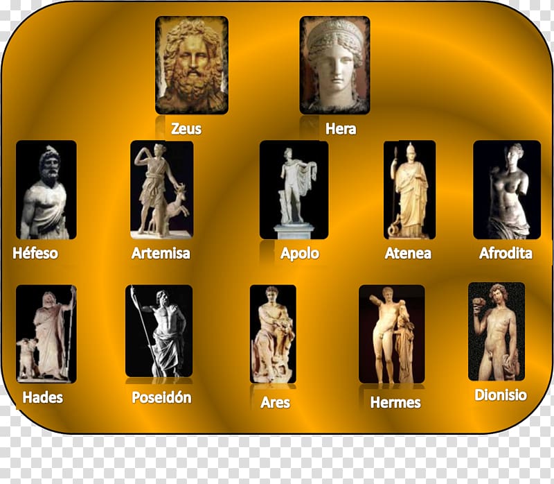 Mount Olympus Ares Hades Zeus Twelve Olympians, Esculturas Humanas transparent background PNG clipart