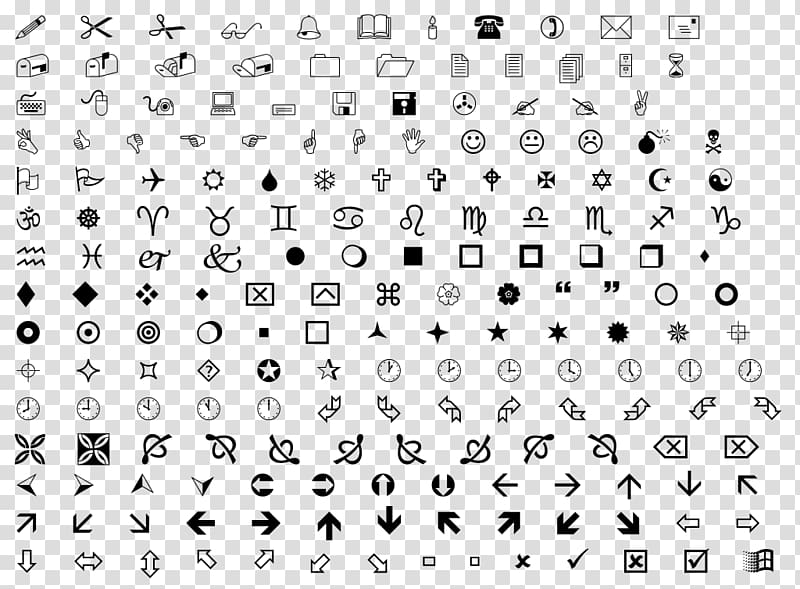 Wingdings 2 Webdings Font, handwriting arrow transparent background PNG clipart