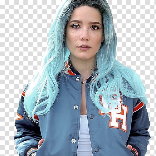 Halsey Blue hair Him & I Now or Never, others transparent background PNG clipart