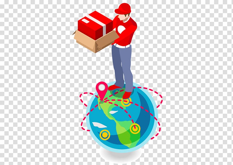 Logistics Transport Delivery, Global Express courier characters transparent background PNG clipart