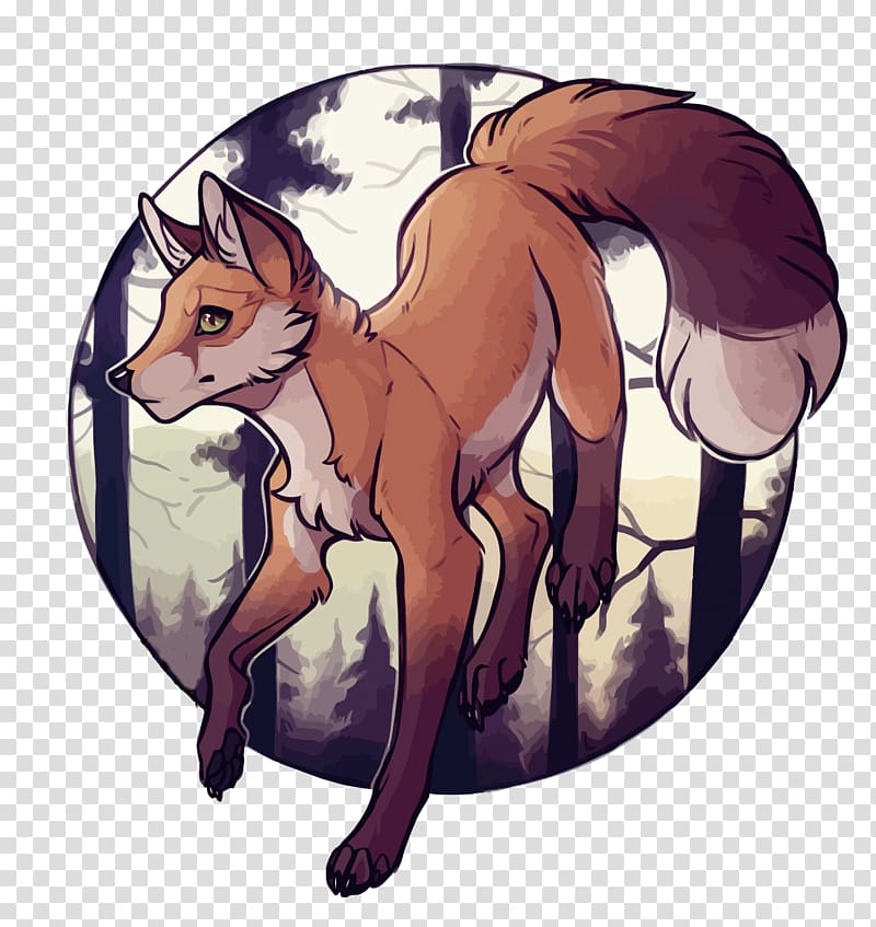 Red fox Aesthetics Illustration, forest fox transparent background PNG clipart