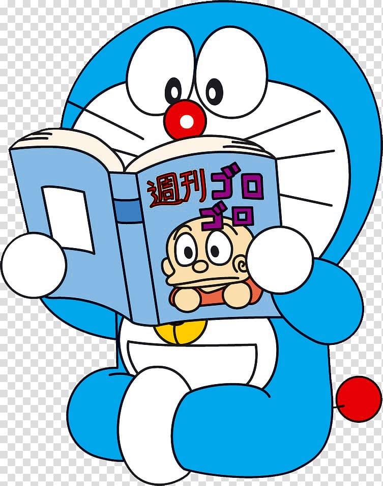 Doraemon reading book graphic, Doraemon: Nobita to Yousei no Kuni Comic book Animation, doraemon transparent background PNG clipart