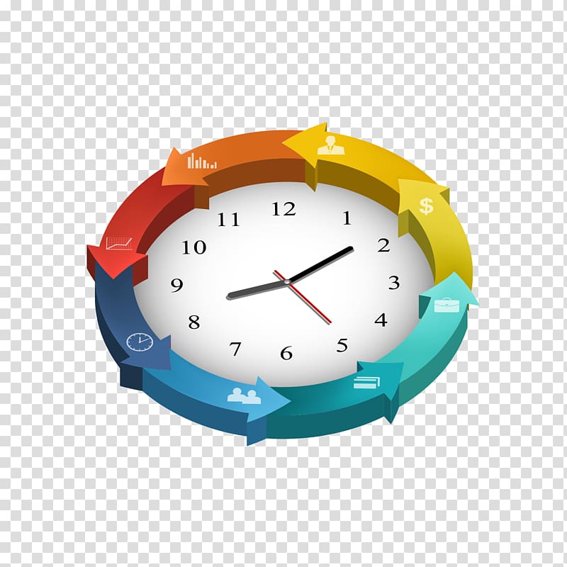 Infographic Diagram, Color clock cycle diagram transparent background PNG clipart