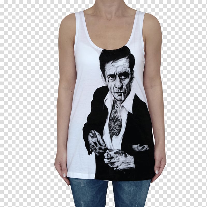 T-shirt Sleeveless shirt Gilets Unisex, johnny cash transparent background PNG clipart