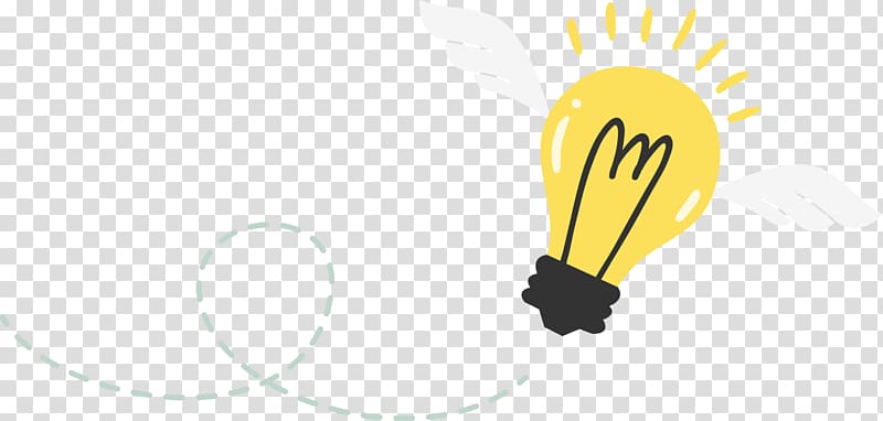 yellow bulb with wings illustration, Idea Creativity, bulb transparent background PNG clipart