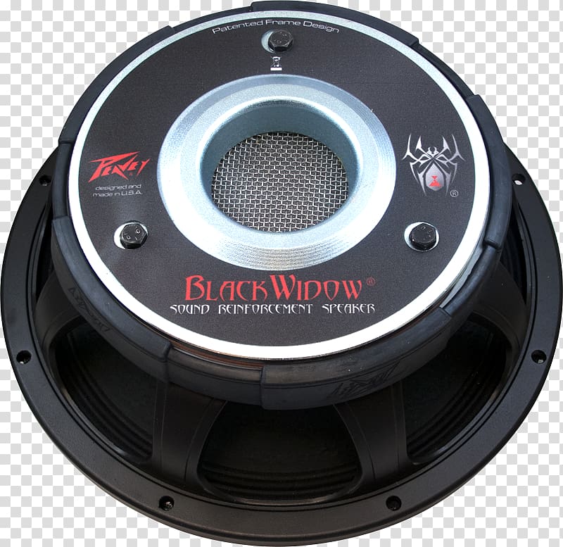 Subwoofer Loudspeaker Peavey Electronics Black Widow Sound reinforcement system, Black Widow transparent background PNG clipart