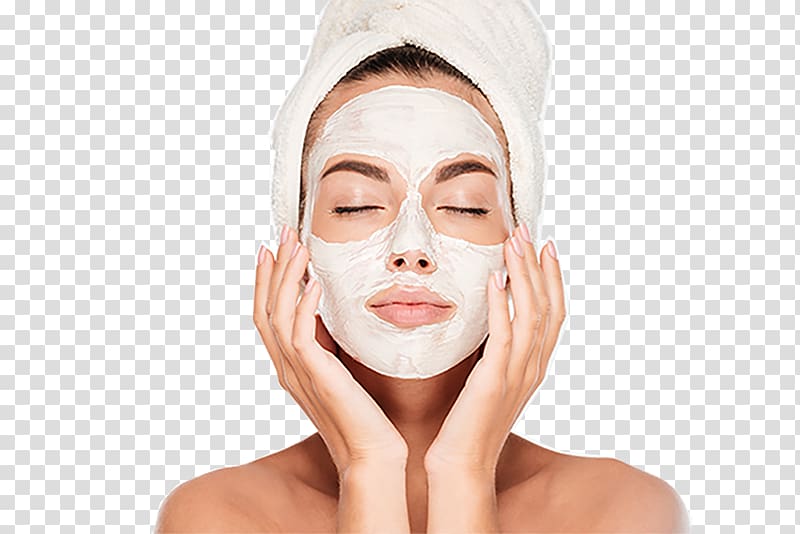 woman applying face mask on herself, Facial Day spa Waxing Chemical peel, whitening mask creative transparent background PNG clipart