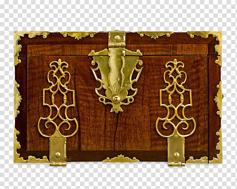 Brass Leather Casket Carving Trunk, Brass transparent background PNG clipart