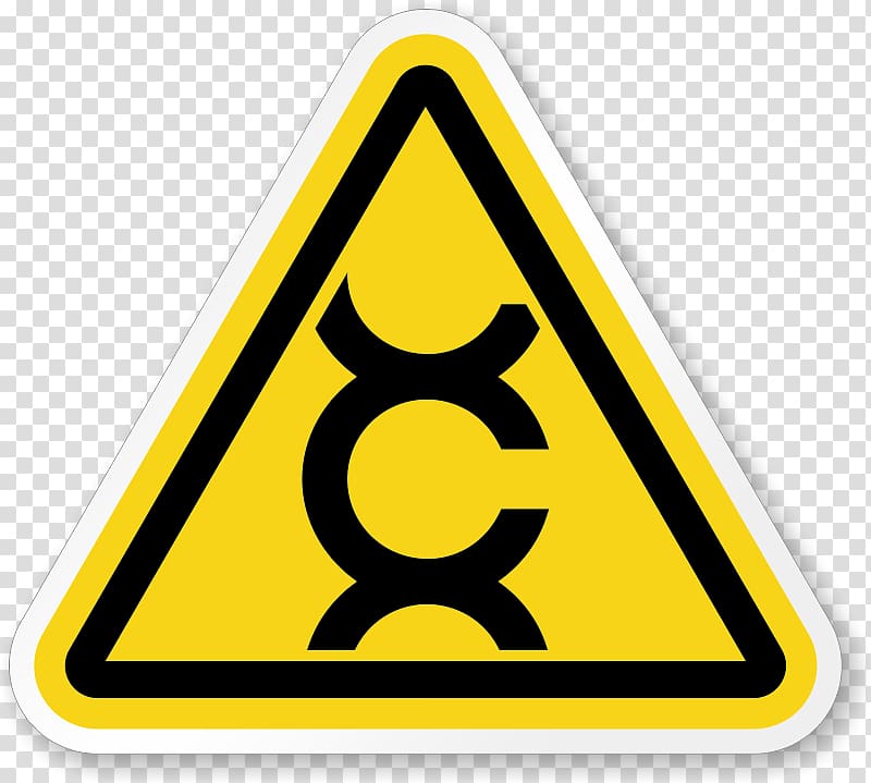 Hazard symbol Warning sign Dangerous goods Carcinogen, escalator transparent background PNG clipart