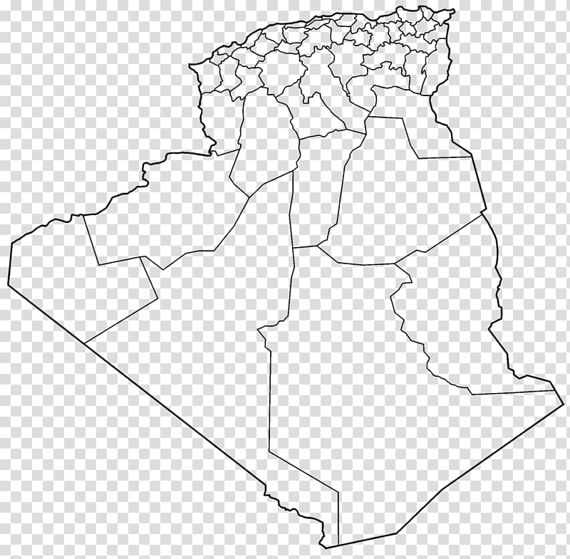 Guelma Annaba Bejaia Province Chlef Province Blank map, provinces transparent background PNG clipart