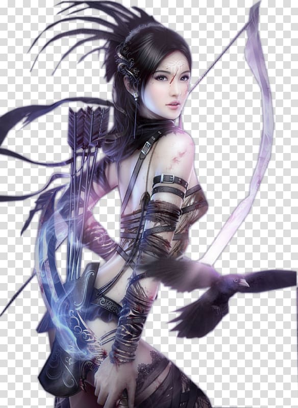 Female Elf Woman Fantasy Painting, Elf transparent background PNG clipart
