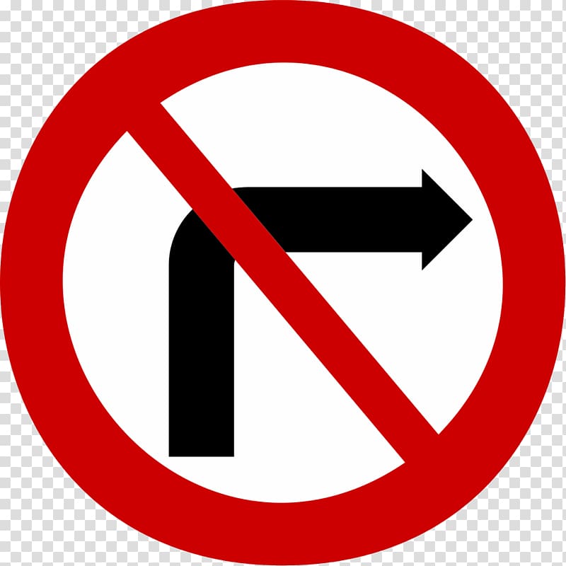 Traffic sign Regulatory sign Road, turn right transparent background PNG clipart