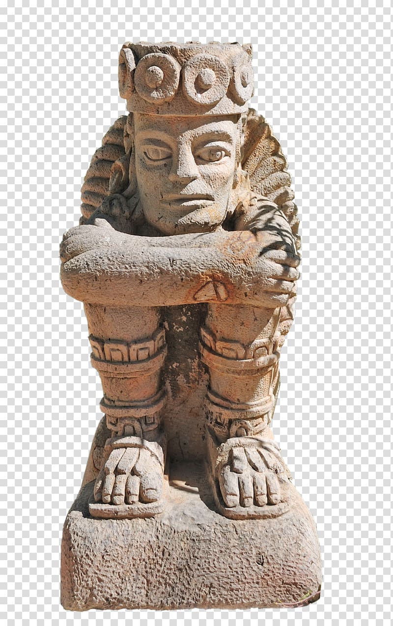Maya civilization Stone sculpture Aztec Seven Statue, aztec transparent background PNG clipart