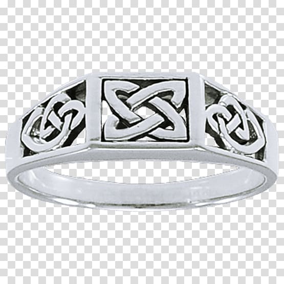 Silver Wedding ring Jewellery Endless knot, silver transparent background PNG clipart