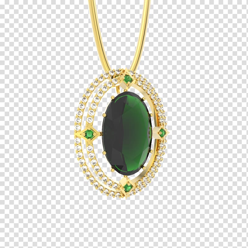 Emerald Earring Locket Necklace Jewellery, jewellery model transparent background PNG clipart